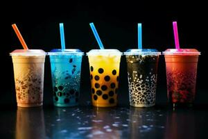 Unique Bubble tea. Generate Ai photo