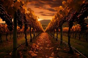 Beautiful vineyard. Generate Ai photo