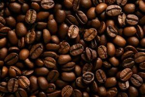 Brown coffee beans. Generate Ai photo