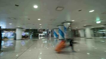 Time lapse shot of moving in the Incheon International Airport, Seoul, South Korea video