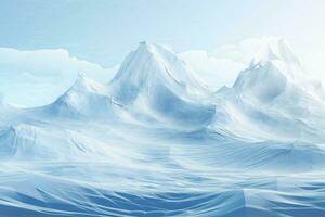 Breathtaking winter ice moutains. Generate Ai photo
