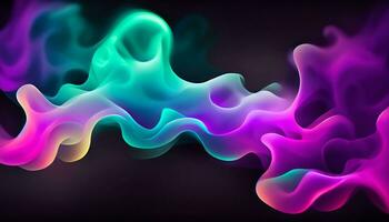 Smok texture of trendy abstract background. Creative flowing dynamic smoky wave. AI Generated photo