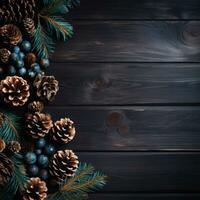Dark blue Christmas background photo
