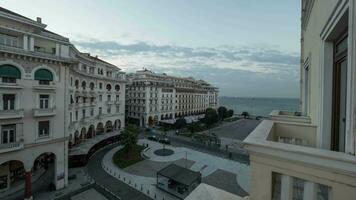 Timelapse of city life in Thessaloniki, Greece video