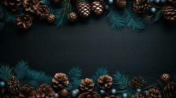 Dark blue Christmas background photo