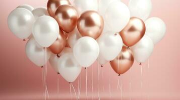 Pink ballons holiday background photo