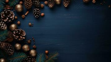 Dark blue Christmas background photo