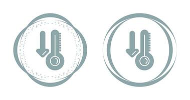 icono de vector de baja temperatura