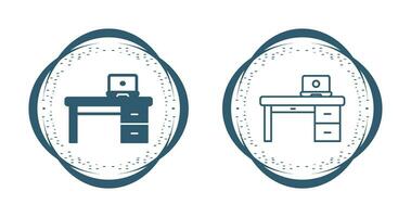 Office Desk Vector Icon