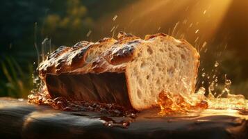 Fresh hot bread photo