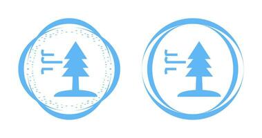 Tree with Wind Vector Icon