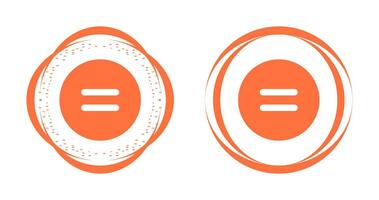 Equal to Symbol Vector Icon