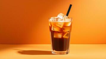 Delicious Iced Coffee with Pumpkin Spice photo