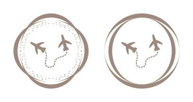 Round Travel Flights Vector Icon