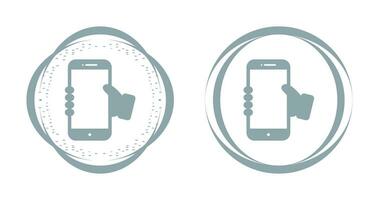 Holding Smartphone Vector Icon