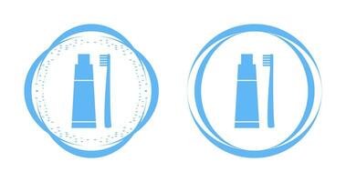 Toothbrush and Toothpaste Vector Icon