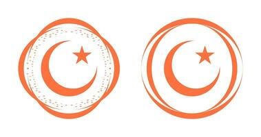 Moon and Star Vector Icon