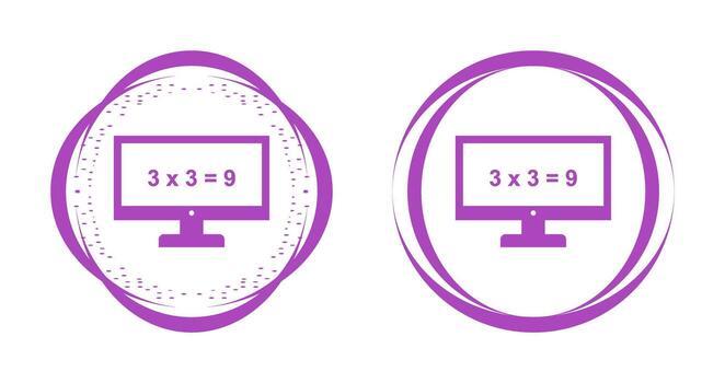 Math in Computer Vector Icon