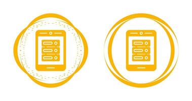 icono de vector de teléfono de datos