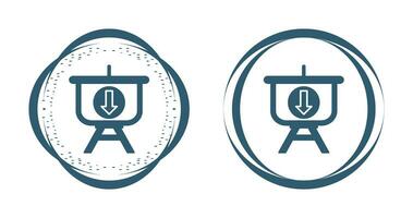Downloading Presentation Vector Icon