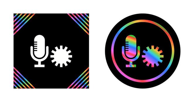 Microphone Settings Vector Icon