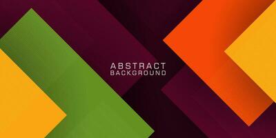 Orange, green, and maroon square template abstract background vector overlap layer on dark color design. Editable Eps10 Vector