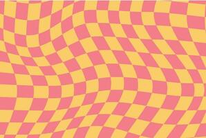 Groovy hippie 70s backgrounds.Checkerboard,waves patterns. Y2K retro psychedelic. Vector illustration.