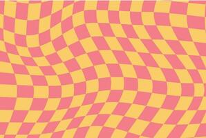 Groovy hippie 70s backgrounds.Checkerboard,waves patterns. Y2K retro psychedelic. Vector illustration.