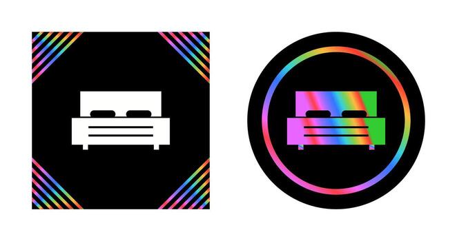 icono de vector de cama