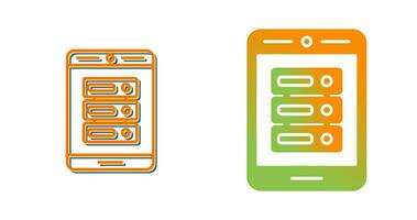 icono de vector de teléfono de datos