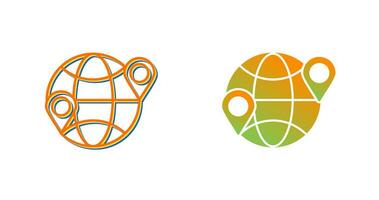 Globe Location Vector Icon