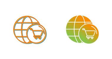 World Cart Vector Icon