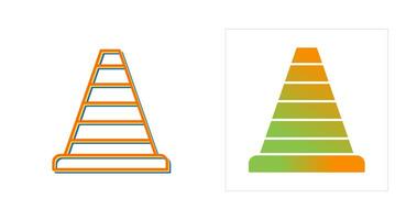 icono de vector de cono de tráfico