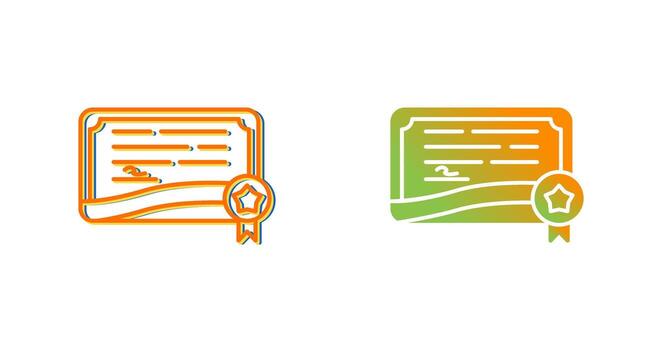 icono de vector de certificado