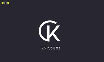 CK Alphabet letters Initials Monogram logo KC, C and K vector