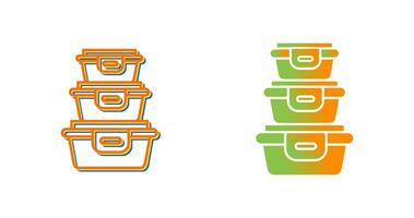 Plastic Food Container Vector Icon