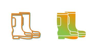 icono de vector de botas de lluvia