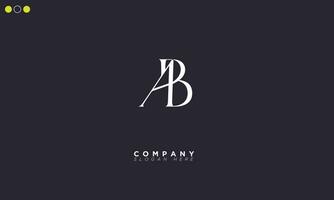 AB Alphabet letters Initials Monogram logo BA, A and B vector