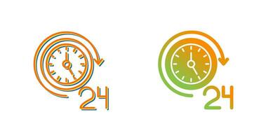 24 Hours Vector Icon