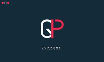 GP Alphabet letters Initials Monogram logo PG, G and P vector