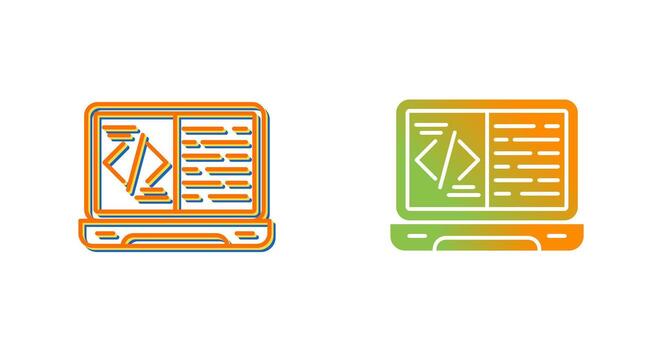 icono de vector de codificación