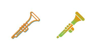 icono de vector de clarinete