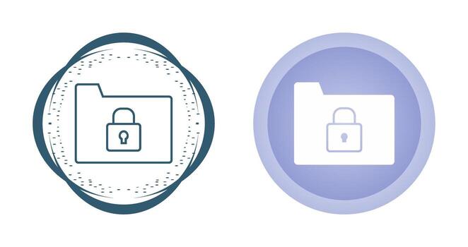 icono de vector de carpeta segura