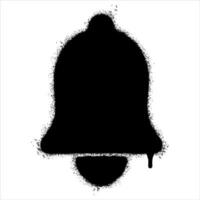 Spray Painted Graffiti bell icon Sprayed isolated with a white background. vector