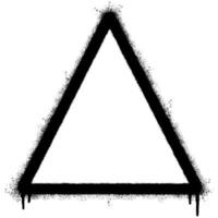 Spray Painted Graffiti triangle icon Sprayed isolated with a white background. vector