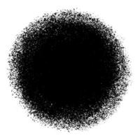 Abstract black Grain round shape isolated on white background. vector