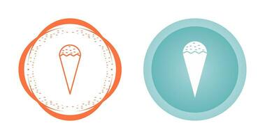 icono de vector de helado de cono