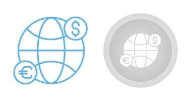 icono de vector de transferencia global