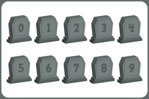 Versatile Collection of 3D Mystic Story Numbers for Various Uses vector