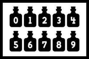 Versatile Collection of Potion Numbers for Various Uses vector